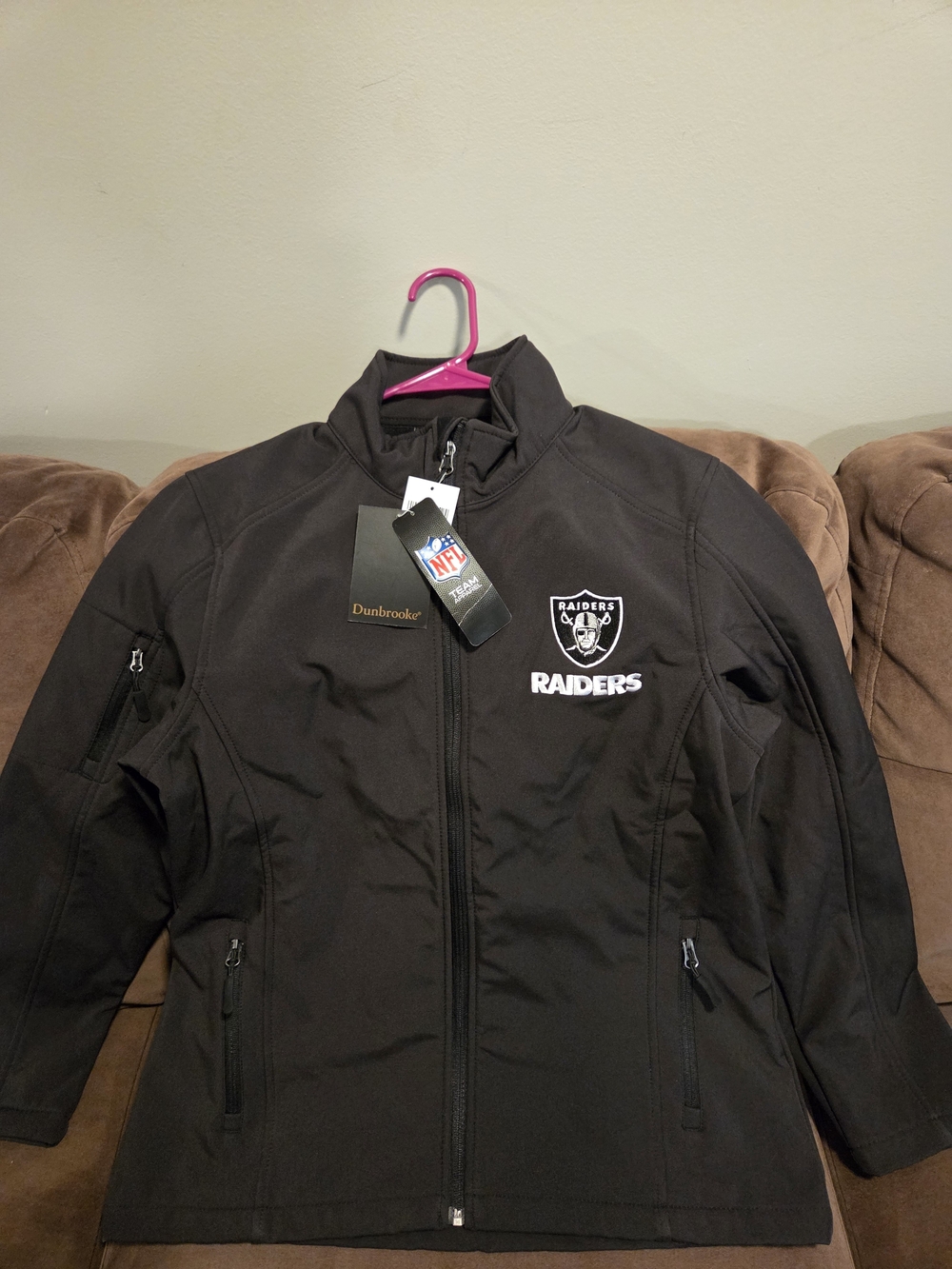 Oakland Raiders Black Softshell Jacket